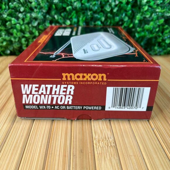 NIB Maxon WX-70 Severe USA Weather Monitor AC or Battery Power Automatic Alerts - Picture 4 of 6